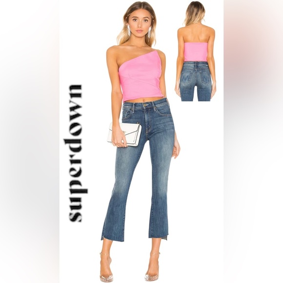 superdown Tops - NWT REVOLVE superdown Quincy Strapless Top in Hot Pink SOLD OUT SIZE ONL…